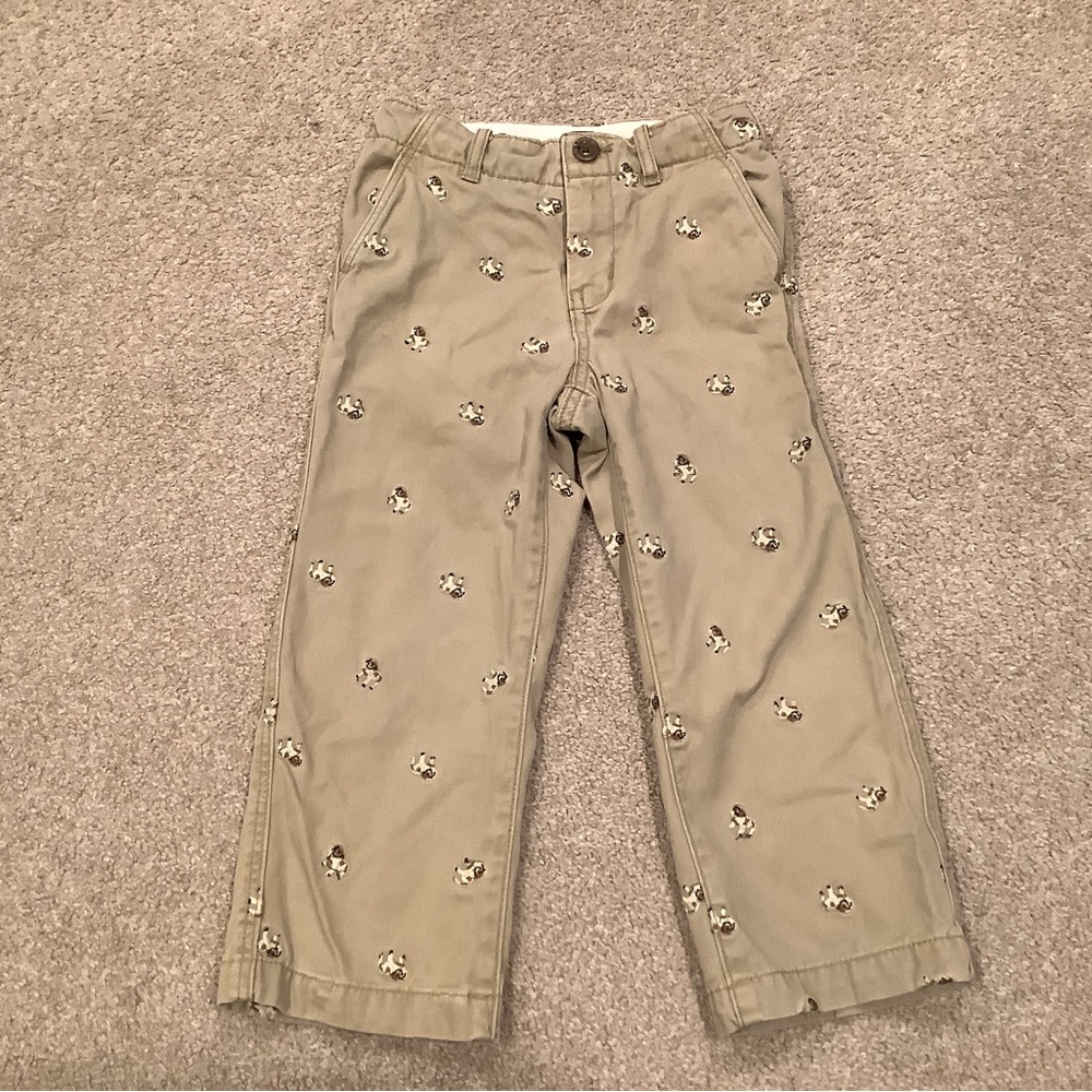 Baby Gap Dog PuppyEmbroidered Chinos Size 4T EUC